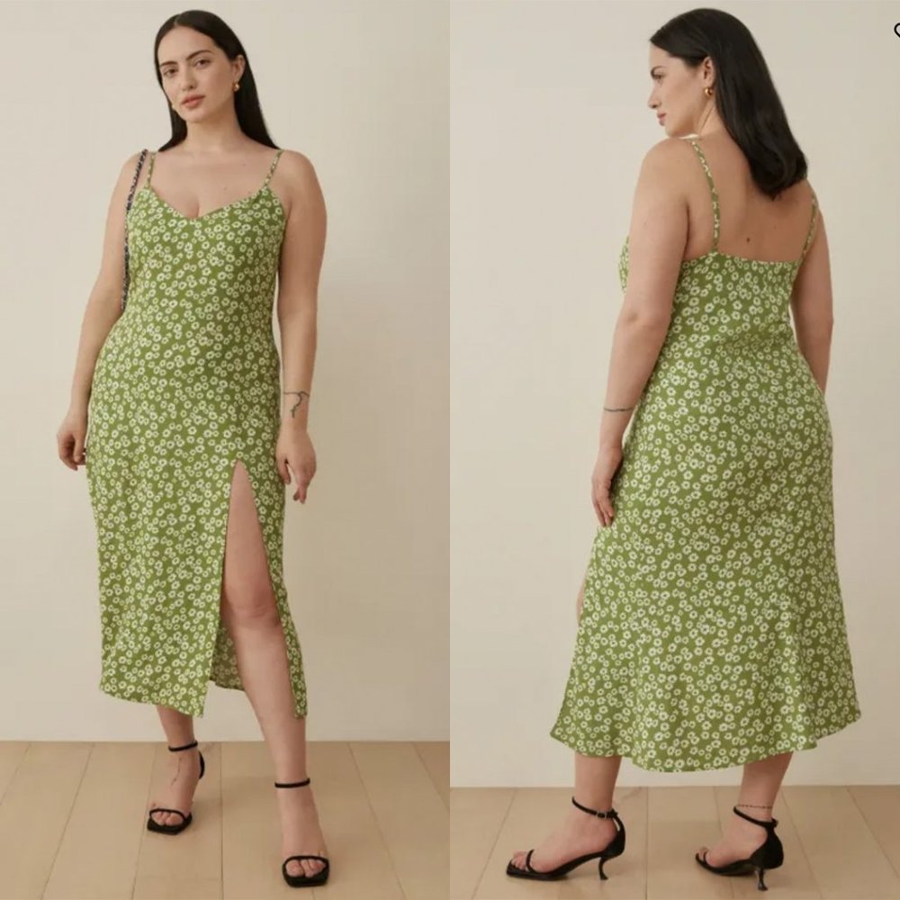 Reformation Crimini Dress in Fennel